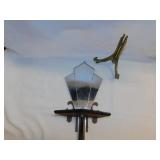 Art Deco wall shelf, 11.5" - Brass vintage art