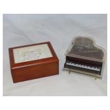 2 musical jewelry boxes: Grand piano (