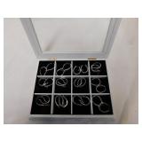 New set of birthstone earrings in case - New