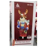 Fiber optic Christmas moose figure, 18"