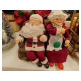 2 battery powered Christmas Santa Claus
