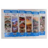 Six 1000 piece puzzles