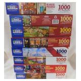 Eight 1000 piece puzzles