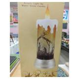 Cracker Barrel light-up water globe, new in box