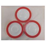 3 Pyrex Pink Flamingo saucers - Pyrex avocado