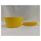 1968 Pyrex Sunshine Daisy casseroles