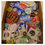 Political pins, buttons, keychains & more