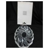 Mikasa heavy clear glass relish dish