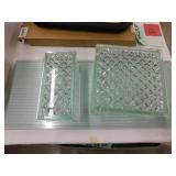 3 ribbed glass shelves, 22.5" x 9" - 2 glass
