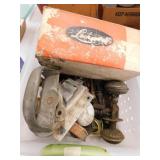 Tote of misc. door knobs - Latches - Etc.