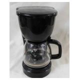 Essentials black 5 cup coffee maker w/ glass