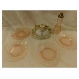 Bavaria creamer & 6" saucer -Vintage pink