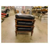 3 vintage stackable ottomans, 16" x 8.5"