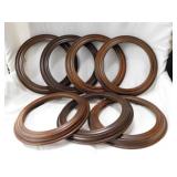 7 Van Hygan & Smythe wooden plate frames, 11"