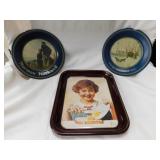 Norman Rockwell: 1975 The Butter Girl metal tray