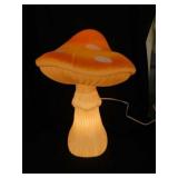 Groovy mushroom blow mold lamp, 16" tall