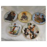 5 Norman Rockwell porcelain plates: 1976