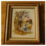 Amish Children Picking Apples print by C. Carson,