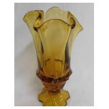 1969 Fenton Valencia amber glass handkerchief