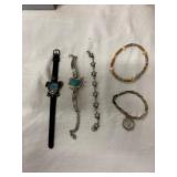 Turtle: watch - 4 bracelets, 1 marked Italy