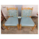 2 Italian lowback chairs w/ extra slats