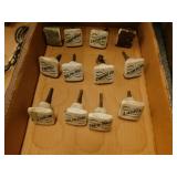 12 antique porcelain apothecary knobs