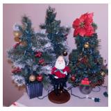 3 lighted tabletop Christmas trees, 24" tall -