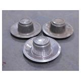 3 vintage Chevrolet Rally wheel center caps for