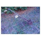 Antique garden push tiller & accessories
