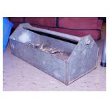 Metal galvanized tool carrier, 18" long