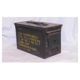 Vintage metal military ammo box