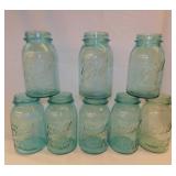 8 vintage Ball Perfect Mason canning jars