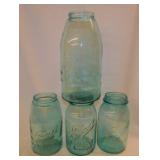 4 vintage Ball Mason canning jars