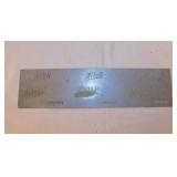 Elliott Wieners label printers plate, 4" x 15"