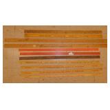 11 wooden advertising yardsticks: Dodge trucks -