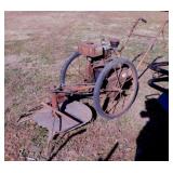 Vintage gas powered fence row mower,