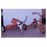 2 vintage tricycles, both incomplete