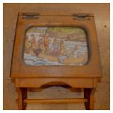 Wooden wall mount paper towel holder w/ storage