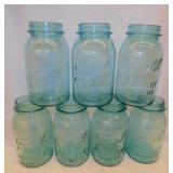 7 vintage Ball Perfect Mason canning jars