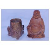 Vintage 3 wise monkeys carved soapstone toothpick