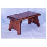Hand crafted cedar step stool, 15" x 7.5" x 6.5"
