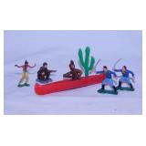 Plastic cap gun - Cowboys - Indians - Tiny