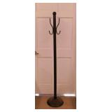 Metal hall tree coat rack, 67" tall