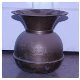 Brass Union Pacific Railroad spittoon, 9.5" tall