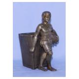 Rare Mid Century Black Americana brass tobacco