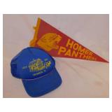 Vintage Homer Illinois Panthers felt pennant,