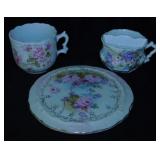 1947 Royal Crown Chantilly Rose porcelain trivet,