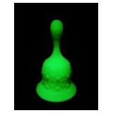 Fenton satin Uranium custard glass Daisy & Button