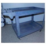 Industrial polypropylene rolling utility cart,