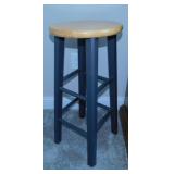 Oak top bar stool, 13" diam. x 29" tall
